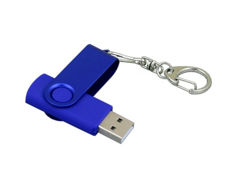 USB 2.0- флешка промо на 16 Гб с поворотным механизмом и однотонным металлическим клипом — изображение 3