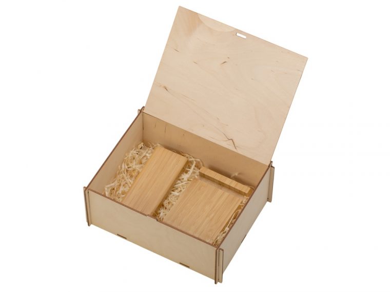 Подарочный набор с БЗУ и внешним аккумулятором «Bamboo Set» — изображение 2