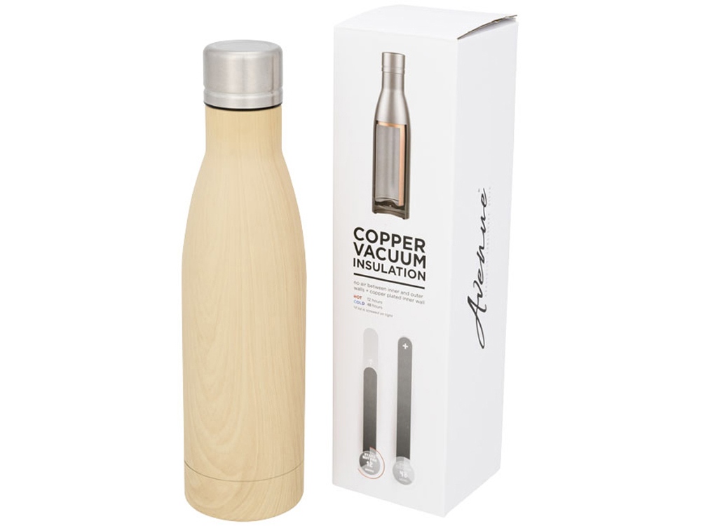 Вакуумная бутылка «Vasa» с покрытием под дерево — изображение 3