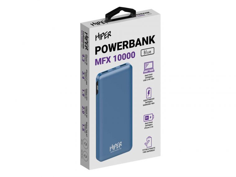 Портативный внешний аккумулятор «MFX», 10000 mAh — изображение 4