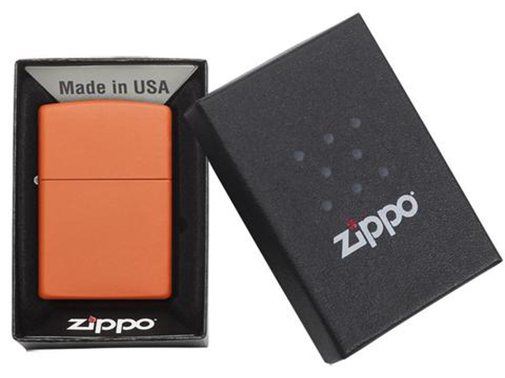 Зажигалка ZIPPO Classic с покрытием Orange Matte — изображение 6