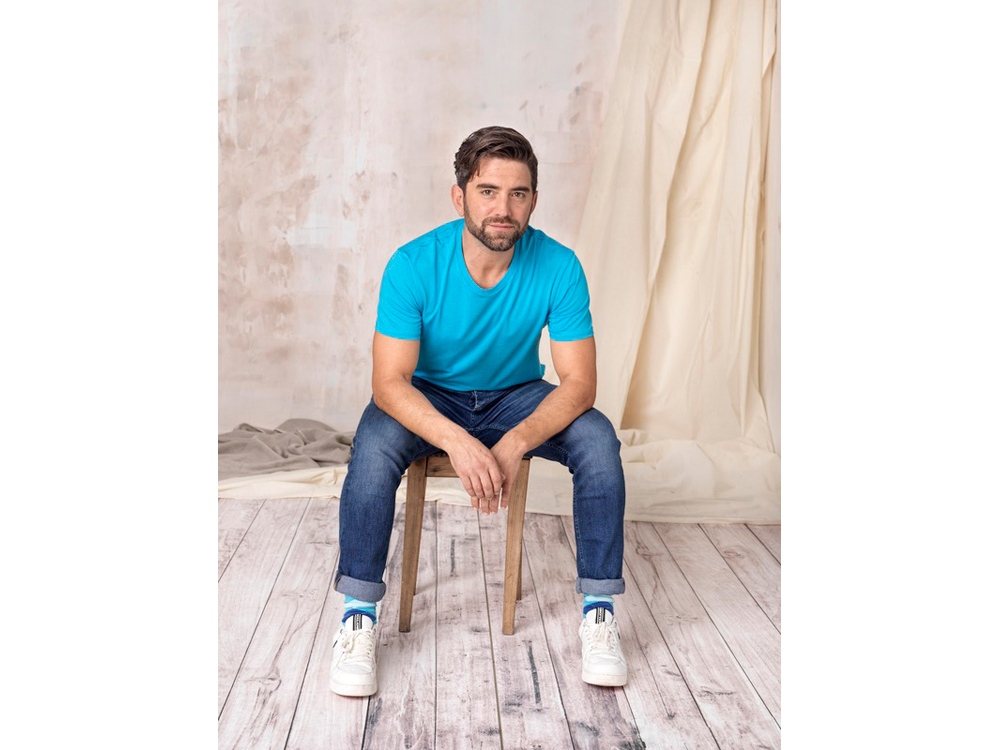 Футболка «Azurite» из натуральных материалов, мужская — изображение 4