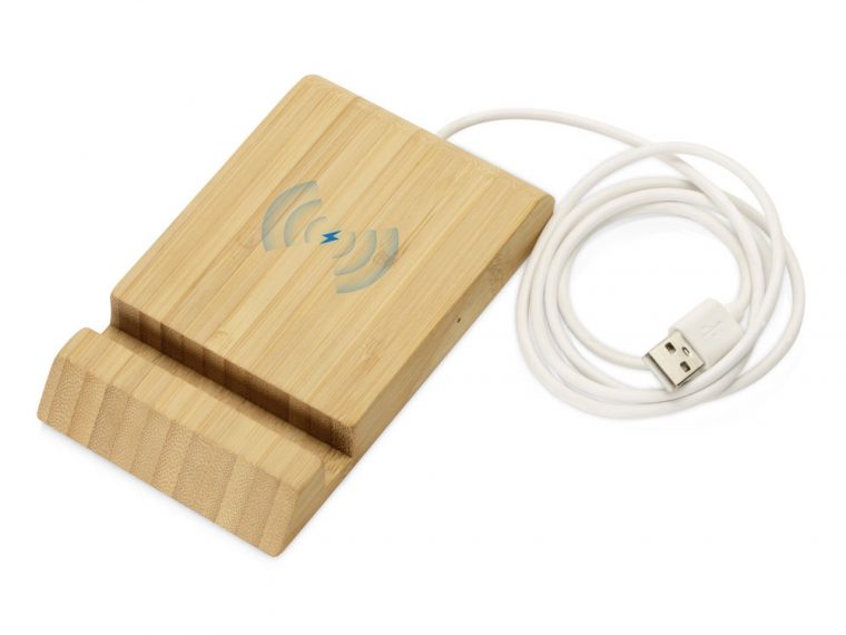 Подарочный набор с БЗУ и внешним аккумулятором «Bamboo Set» — изображение 4