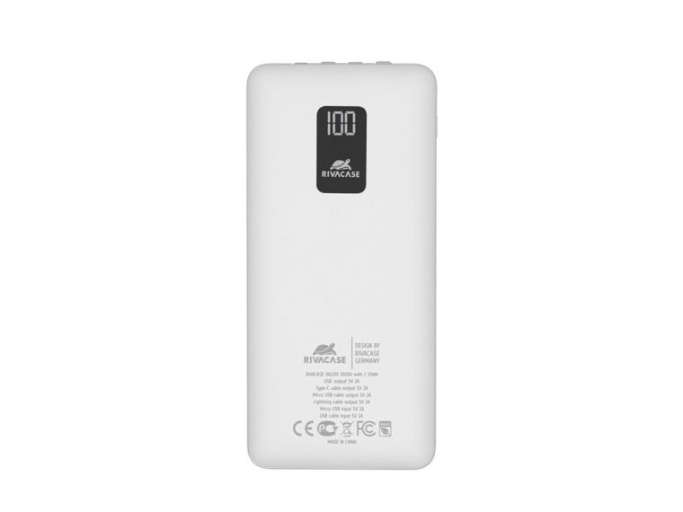 Внешний аккумулятор с дисплеем и встроенными кабелями VA2210, 10000 mAh — изображение 2