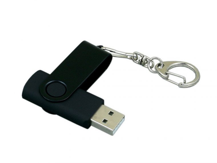 USB 3.0- флешка промо на 32 Гб с поворотным механизмом и однотонным металлическим клипом — изображение 3