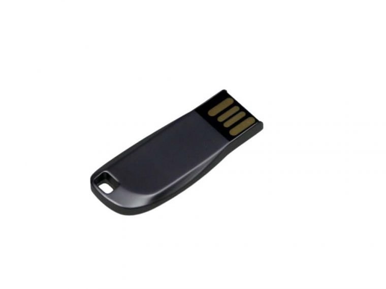 USB 2.0- флешка на 16 Гб компактная с мини чипом и овальным отверстием — изображение 3