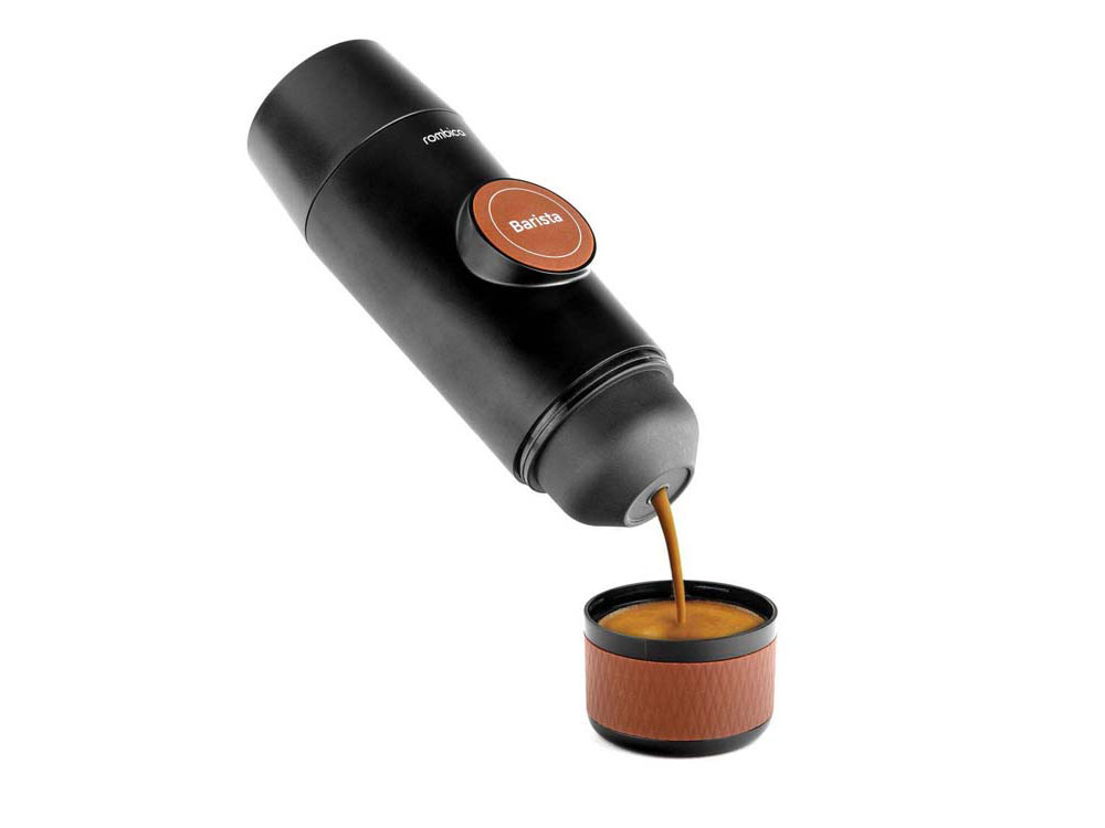 Портативная кофемашина «Barista» c быстрой зарядкой с логотипом Rombica — изображение 2