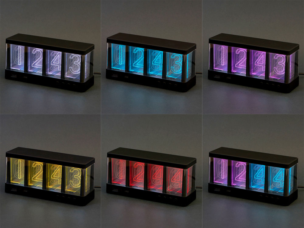 Часы с LED-подсветкой и беспроводной зарядкой «Cyber», 10 Вт — изображение 11