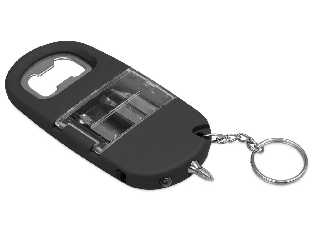 Брелок-открывалка с отвертками и фонариком «Uni» софт-тач — изображение 3