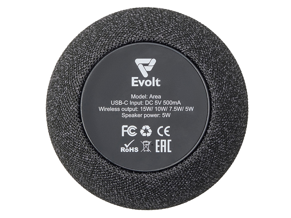 Портативная колонка с беспроводной зарядкой «Ареа», 5 Вт — изображение 9
