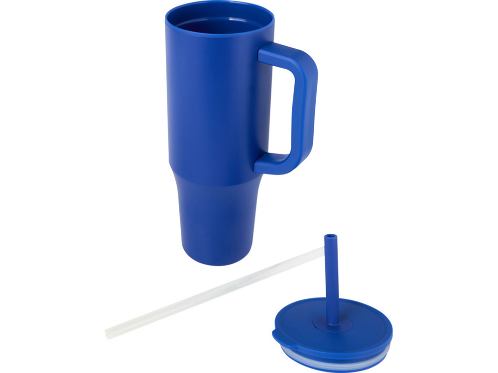 Герметичная термокружка «Brady» с силиконовой трубочкой, переработанная сталь, 900 мл — изображение 3