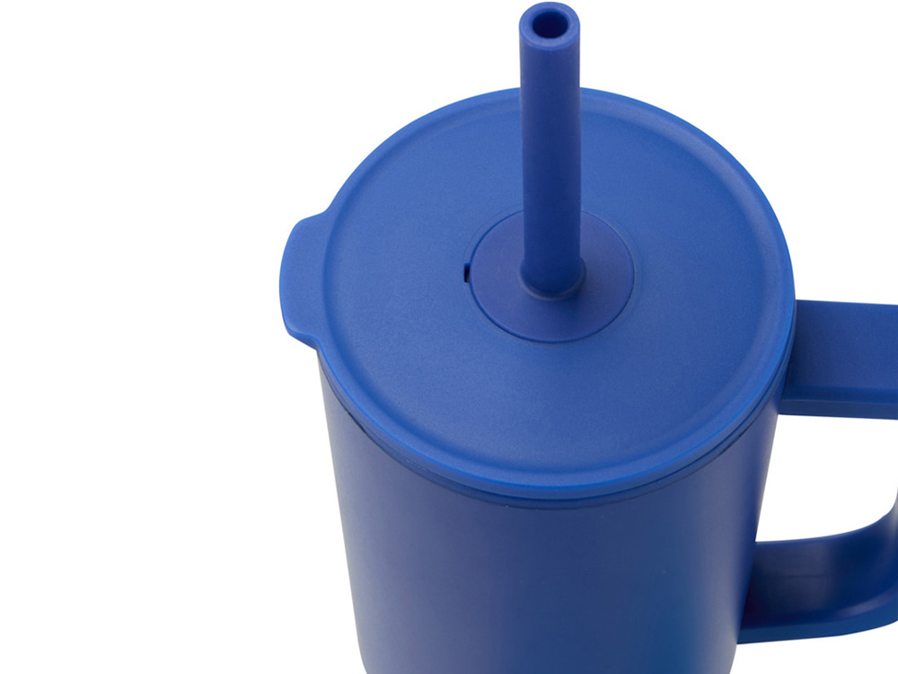 Герметичная термокружка «Brady» с силиконовой трубочкой, переработанная сталь, 900 мл — изображение 4