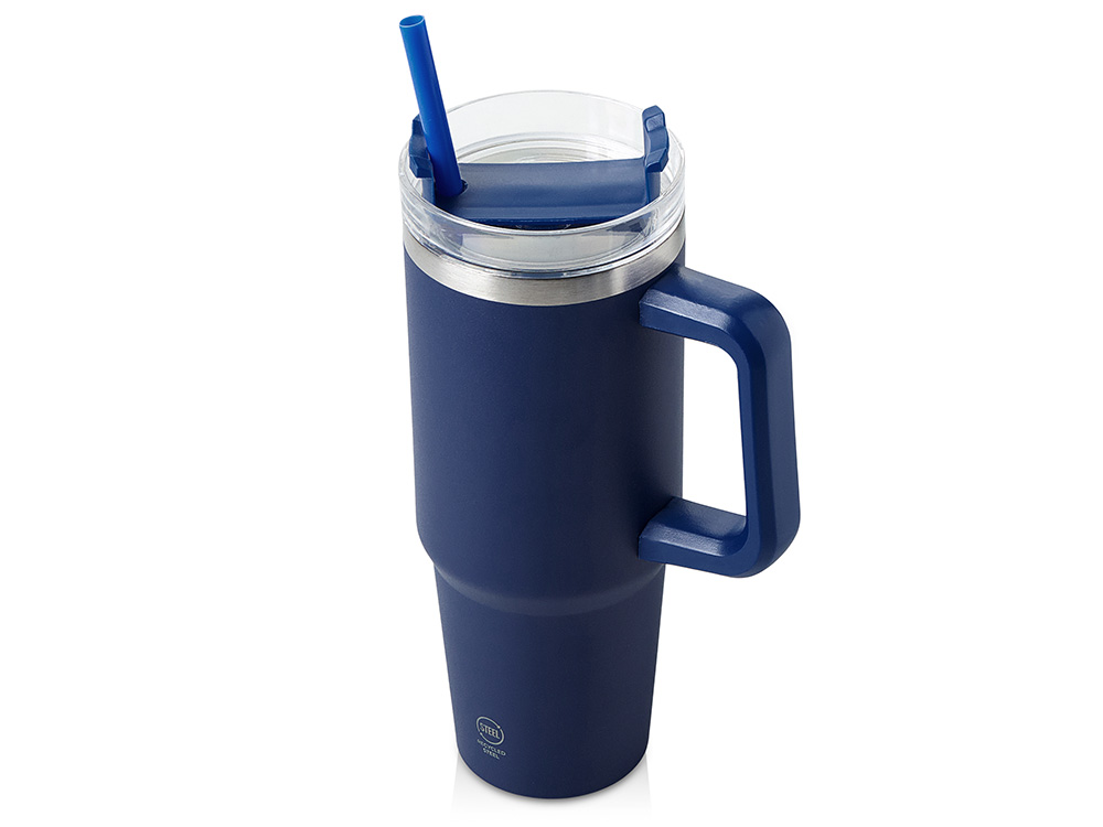 Термокружка «Крэнстон» с трубочкой и поворотной крышкой, 850 мл