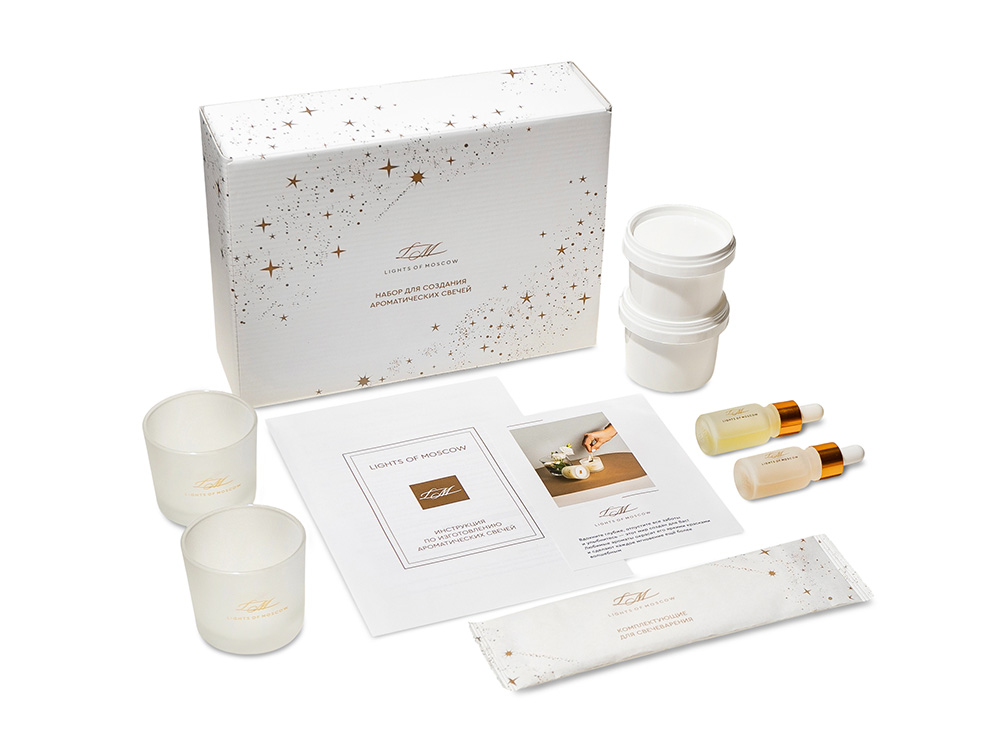 Набор для создания 2-х ароматических свечей: имбирный пряник, рождественская елка — изображение 2