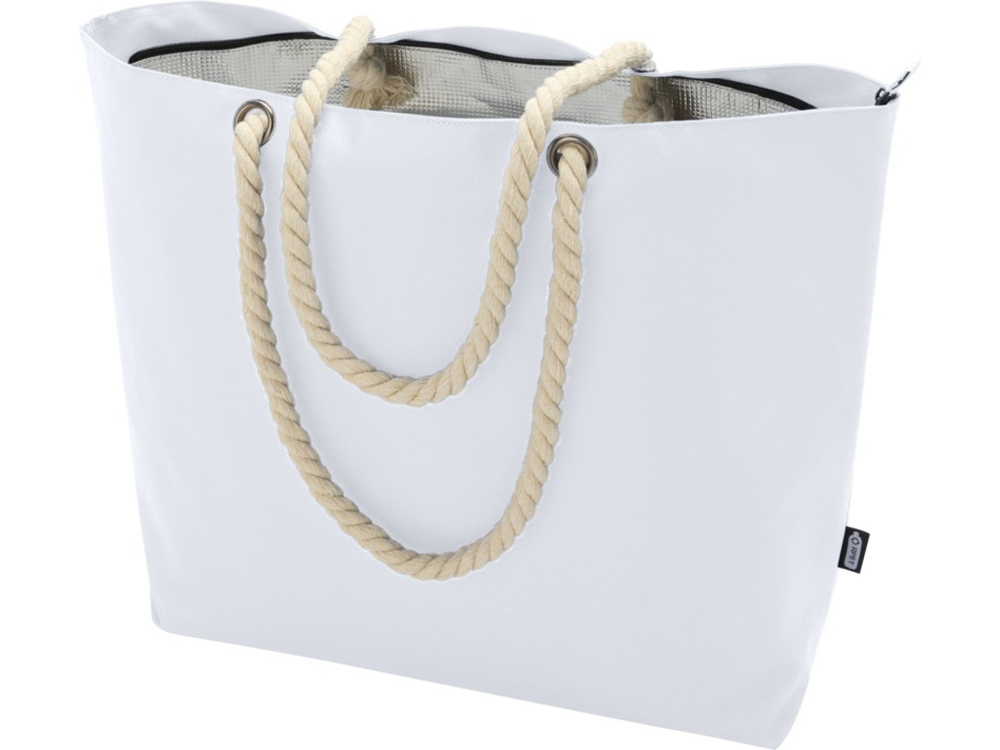 Пляжная сумка-холодильник Panama GRS из переработанных материалов с ручками-шнурками — изображение 4