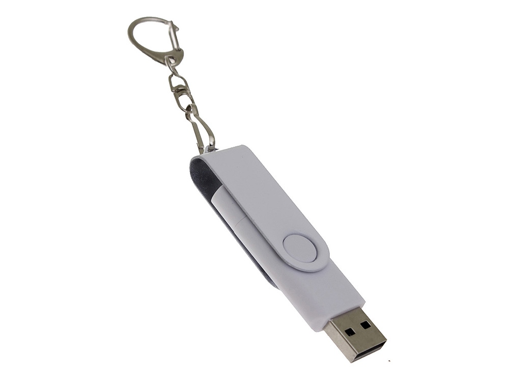 USB 2.0- флешка на 8 Гб с поворотным механизмом и дополнительным разъемом Type-C — изображение 3