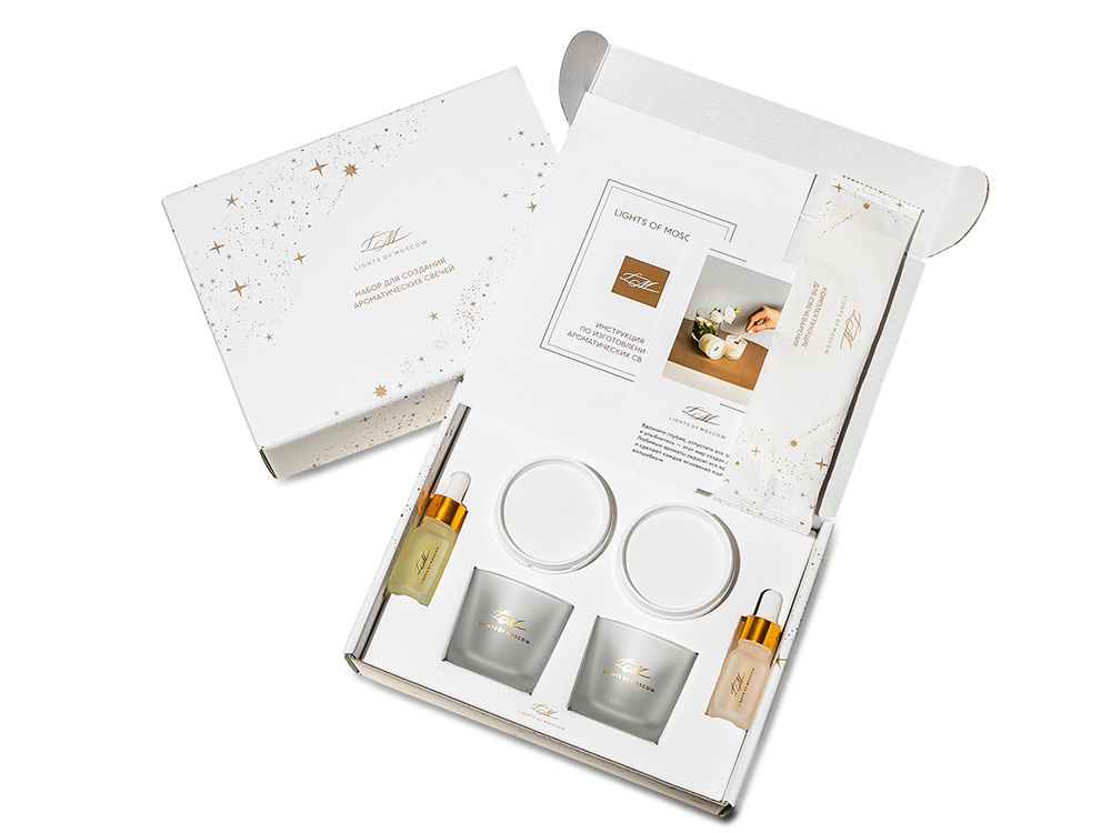 Набор для создания 2-х ароматических свечей: имбирный пряник, рождественская елка — изображение 3