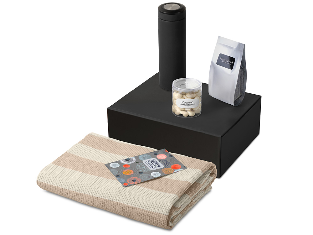 Подарочный набор «Re:y. Warm» с пледом, термосом и чаем — изображение 2