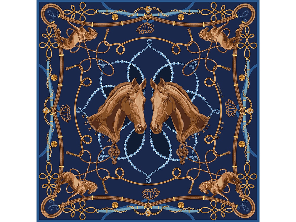 Платок «Конный клуб»