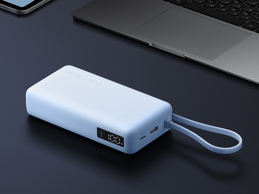 Внешний аккумулятор со встроенным кабелем Xiaomi 67W Power Bank (Integrated Cable), 20000 мАч — изображение 10