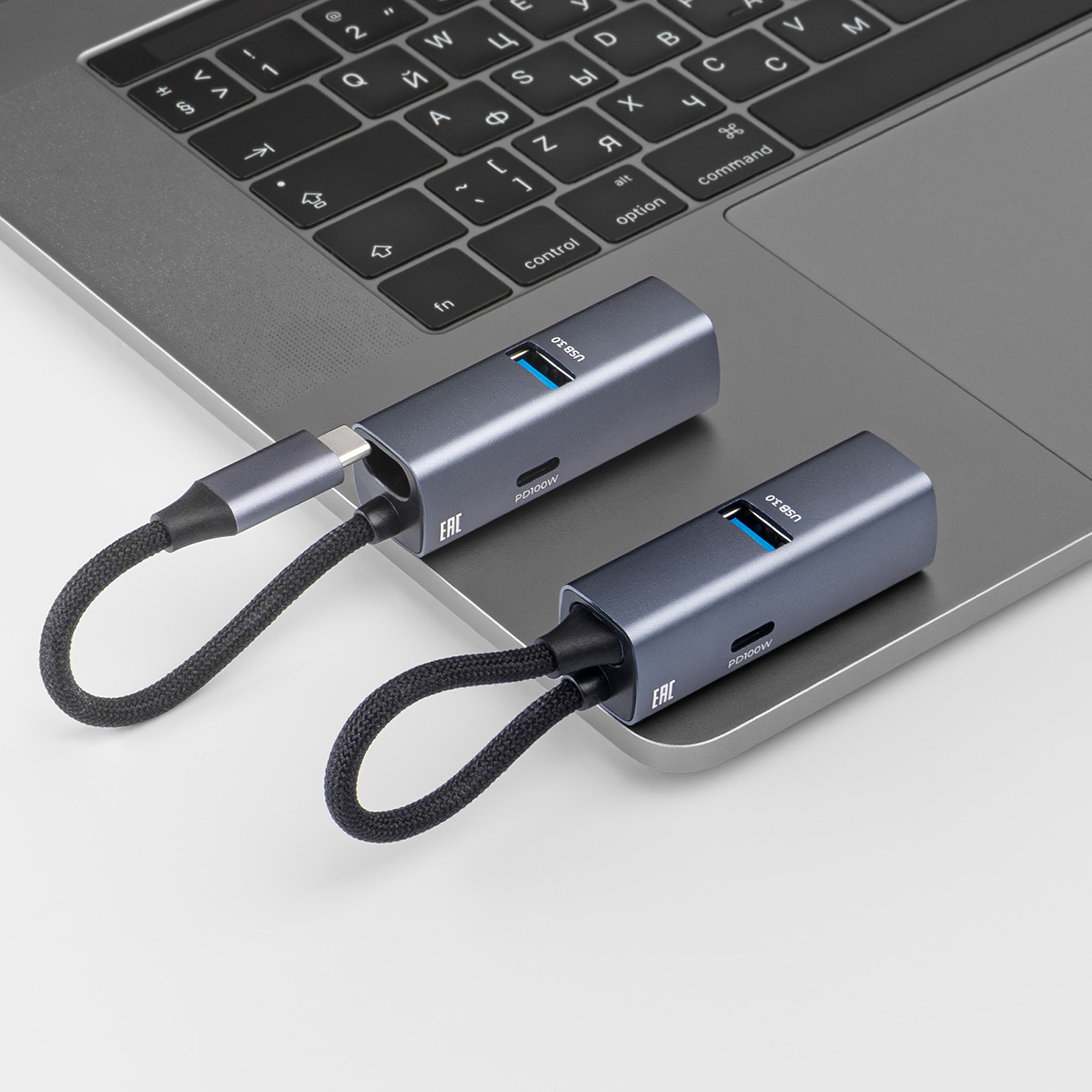 USB-хаб 3 в 1 USB-C - USB-A3.0 + USB-C PD100Вт + HDMI — изображение 4