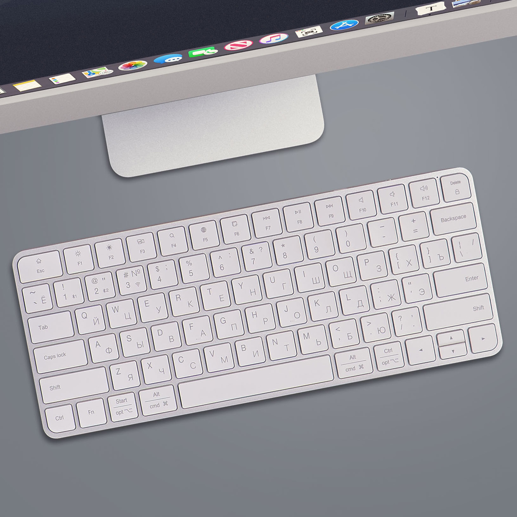 Беспроводная клавиатура Air Keyboard для MAC, Windows, 500 мАч, алюминий — изображение 4